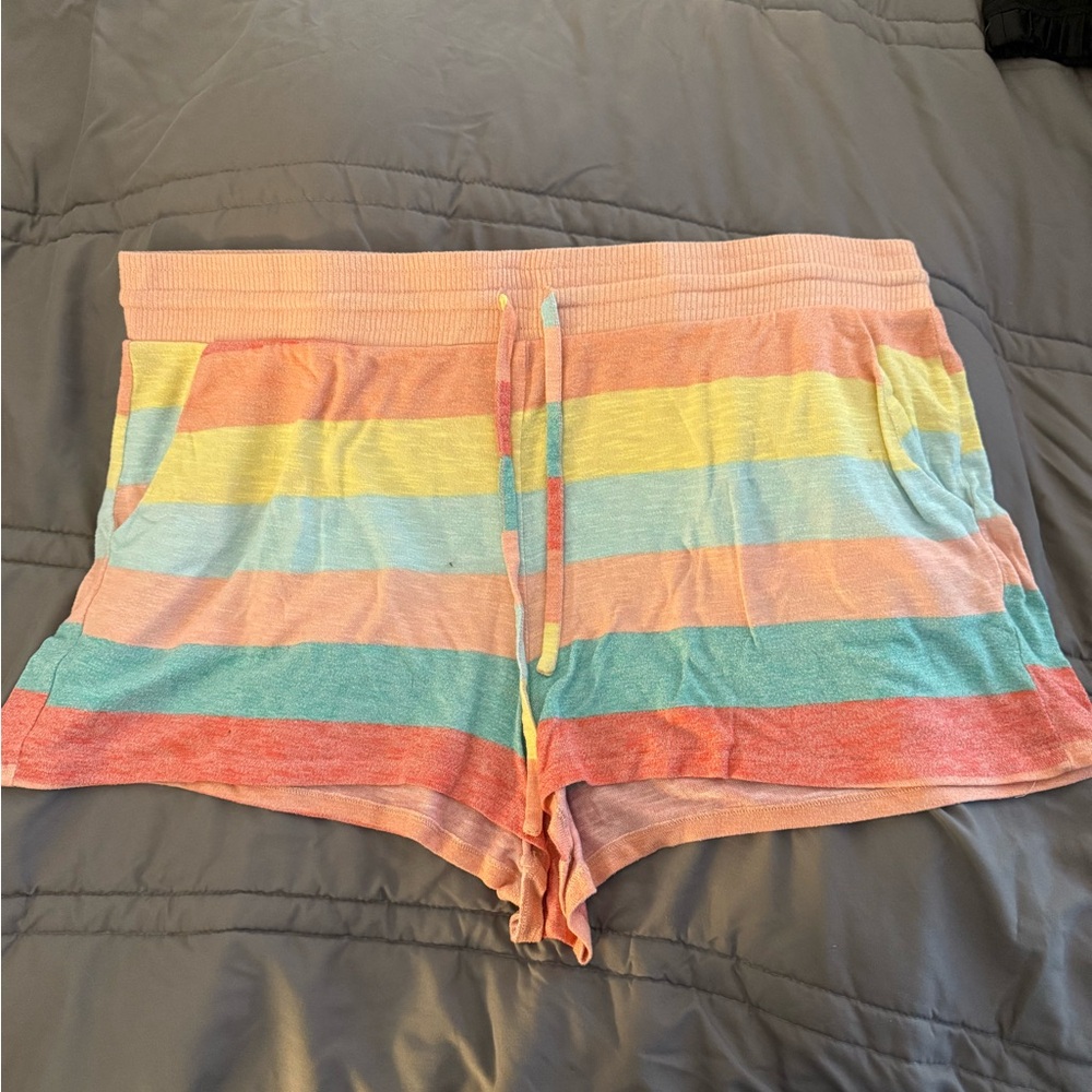 Torrid Colorful Striped Pajama Shorts